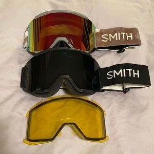 2 pair Smith Squad goggle with extra lens